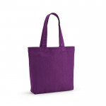 Sac en coton recyclé et RPET à anses longues 180 g/m² couleur violet