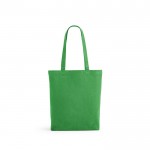 Sac en coton et polyester recyclés à anses longues 280 g/m² couleur vert clair vue frontale