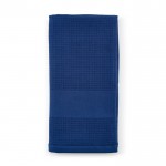 Serviette de douche 70x140cm en coton recyclé gaufré 500g/m² couleur bleu marine deuxième vue