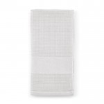 Serviette de douche 30x50cm en coton recyclé gaufré 500 g/m² couleur blanc deuxième vue