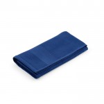 Serviette gaufrée 90x150 cm en coton recyclé 500 g/m² couleur bleu marine