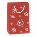 Petit sac avec flocons de neige couleur rouge vue principale