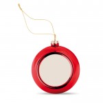 Bola navideña brillante con placa para impresión a todo color Ø6cm couleur rouge