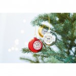 Bola navideña brillante con placa para impresión a todo color Ø6cm couleur rouge vue d'ambiance principale