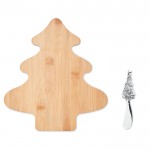 Planche à découper et couteau pour Noël couleur bois deuxième vue