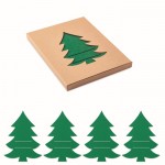 Porte-couvets de Noël écologiques en RPET couleur vert
