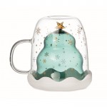 Tasse avec design de sapin de Noël couleur transparent deuxième vue