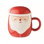 Tasse Père Noël avec couvercle couleur rouge