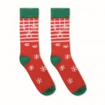 Chaussettes avec motifs de Noël couleur rouge première vue