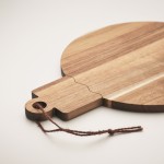 Tabla para servir de madera de acacia en forma de adorno navideño couleur bois cinquième vue photographique