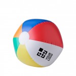Ballon de plage en PVC bicolore, coloris au choix couleur multicolore avec zone d'impression