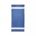 Serviette paréo avec finition tissu-éponge couleur bleu troisième vue