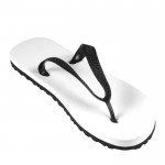 Flip-flops de sublimation couleur blanc deuxième vue