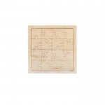 Puzzle personnalisé en bois de 16 pièces couleur bois première vue