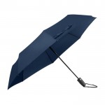 Parapluie automatique en pongé RPET Ø95 couleur bleu marine première vue