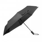 Parapluie automatique en pongé RPET Ø95 couleur noir première vue