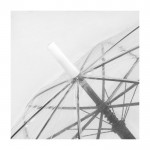 Parapluie transparent avec détail de couleur couleur blanc troisième vue