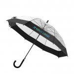 Parapluie transparent avec détail de couleur avec zone d'impression