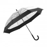 Parapluie transparent avec détail de couleur couleur noir