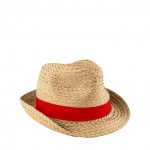 Chapeau de paille réglable avec ruban coloré personnalisable première vue