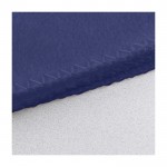 Plaid en polyester à bordure brodée assortie 150g/m² couleur bleu deuxième vue