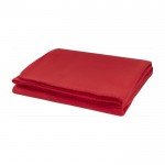 Plaid en polyester à bordure brodée assortie 150g/m² couleur rouge troisième vue