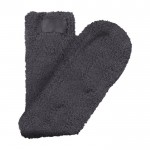 Chaussettes moelleuses, étiquette supérieure personnalisable couleur gris quatrième vue