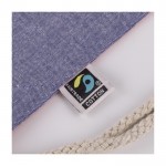 Sac ficelle et à dos 2-en-1 en coton Fairtrade 140g/m² couleur bleu cinquième vue