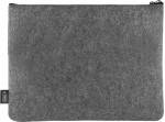 Porte-documents en feutre de polyester recyclé double zippé couleur gris sixième vue