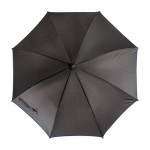 Parapluie en pongé noir avec liseré coloré Ø105 couleur bleu première vue