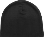 Bonnet d'hiver personnalisable en polyester doux 280g/m² couleur noir première vue