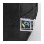 Trousse en coton Fairtrade noir à anse latérale 220 g/m² couleur noir sixième vue