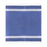Pareo bicolor en coton et polyester pour 2 personnes 200 g/m2 couleur bleu première vue