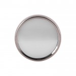 Miroir de poche rond avec finition textile à l'arrière couleur blanc quatrième vue