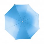 Parasol de plage en nylon coloré avec bordure blanche Ø180 couleur bleu première vue