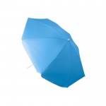 Parasol de plage en nylon coloré avec bordure blanche Ø180 couleur bleu troisième vue