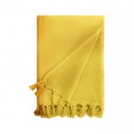 Serviette éponge en coton et polyester aux couleurs vives 320 g/m2 couleur jaune deuxième vue