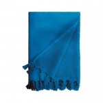 Serviette éponge en coton et polyester aux couleurs vives 320 g/m2 couleur bleu deuxième vue