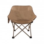 Chaise pliante en polyester avec structure en acier et housse assortie couleur marron première vue