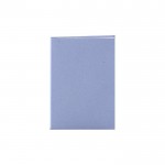 Blocs-notes fabriqués avec différents matériaux organiques couleur bleu première vue