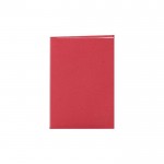 Blocs-notes fabriqués avec différents matériaux organiques couleur rouge première vue