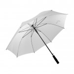 Grand parapluie en pongee 190T à ouverture automatique Ø132 couleur blanc troisième vue