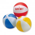 Ballon de plage publicitaire pour entreprises couleur  bleu deuxième vue