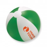 Ballon de plage publicitaire pour entreprises couleur  vert avec logo