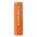 Baume à lèvres personnalisé avec logo couleur  orange avec logo
