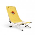 Chaise de plage publicitaire avec votre logo couleur  jaune avec logo