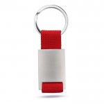 Porte-clés sérigraphié coloré couleur  rouge quatrième vue