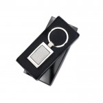 Porte-clés publicitaire chromé couleur  argenté brillant deuxième vue
