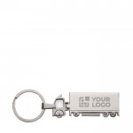 Porte-clés personnalisé en forme de camion avec zone d'impression