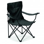 Chaise de camping / plage personnalisée couleur  noir
